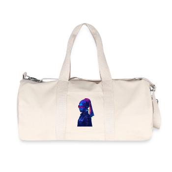 Cyberpunk mit Perle - Recycelte Canvas-Sporttasche von Stanley/Stella - Naturweiß - Vorne