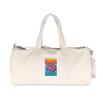 Flamingosssss - Recycelte Canvas-Sporttasche von Stanley/Stella - Naturweiß - Vorne