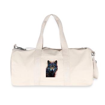 Wolf - Recycelte Canvas-Sporttasche von Stanley/Stella - Naturweiß - Vorne