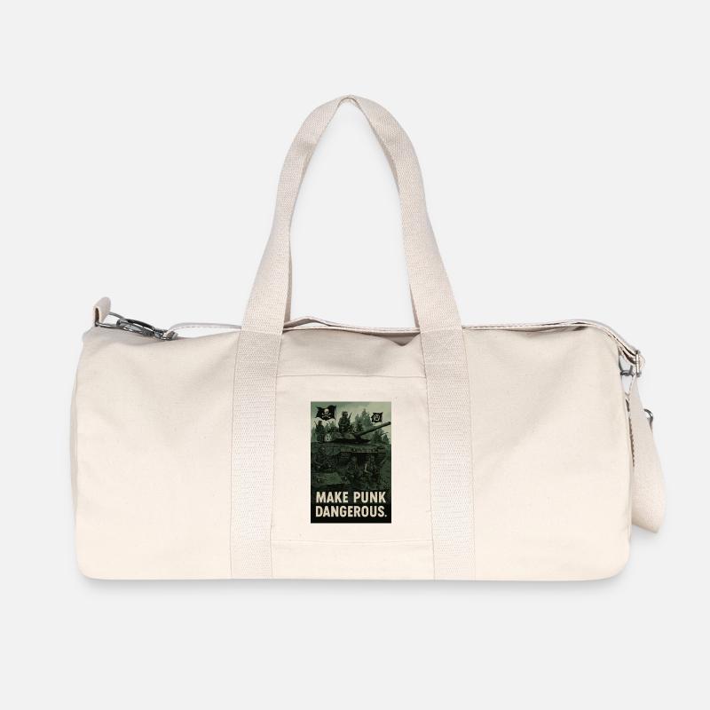 Make Punk D*Angerous - Recycelte Canvas-Sporttasche von Stanley/Stella - Naturweiß