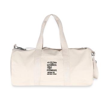 Ich bin zwar kein Botaniker, aber ich kenne eine.. - Recycelte Canvas-Sporttasche von Stanley/Stella - Naturweiß - Vorne