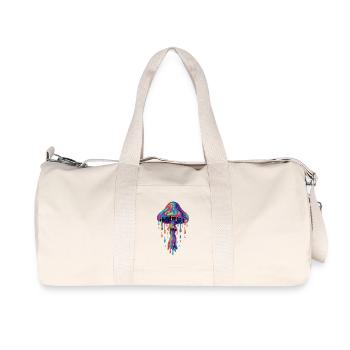Psychedelischer Magic Mushroom – Tropfender LSD-St - Recycelte Canvas-Sporttasche von Stanley/Stella - Naturweiß - Vorne