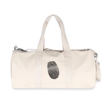 Fingerabdruck - Recycelte Canvas-Sporttasche von Stanley/Stella - Naturweiß - Vorne