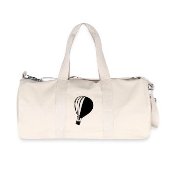 Classic Hot Air Balloon Silhouette - Recycled Canvas Sports Bag by Stanley/Stella - natural - Front