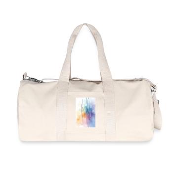 Watercolors Abstract, Watercolor Art Colored - Recycled Canvas Sports Bag by Stanley/Stella - natural - Front