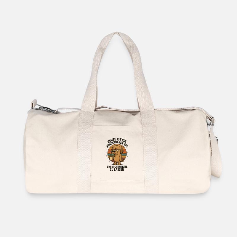 Lustiger Büro Hund Spruch mit Kaffee - Recycelte Canvas-Sporttasche von Stanley/Stella - Naturweiß