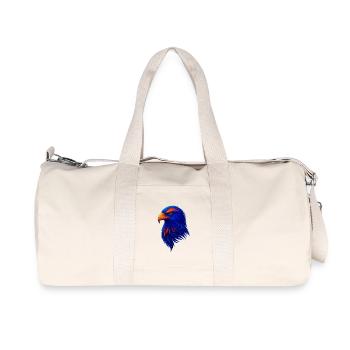 Colored eagle in neon style - Recycled Canvas Sports Bag by Stanley/Stella - natural - Front