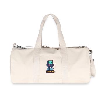 8-Bit Legend Retro Gaming Character - Recycled Canvas Sports Bag by Stanley/Stella - natural - Front