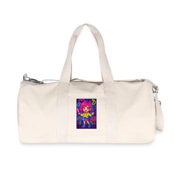 Neon Chibi Magic – Colorful Anime Energy - Recycled Canvas Sports Bag by Stanley/Stella - natural - Front