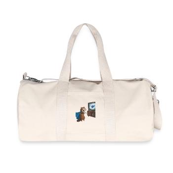Unleash Your Inner Hero with the Quantum Splash Ki - Recycelte Canvas-Sporttasche von Stanley/Stella - Naturweiß - Vorne