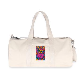 Faultier - Recycelte Canvas-Sporttasche von Stanley/Stella - Naturweiß - Vorne