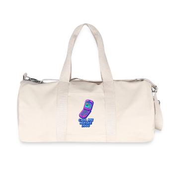 Retro Flip Phone mit Herz und Stern - Recycelte Canvas-Sporttasche von Stanley/Stella - Naturweiß - Vorne