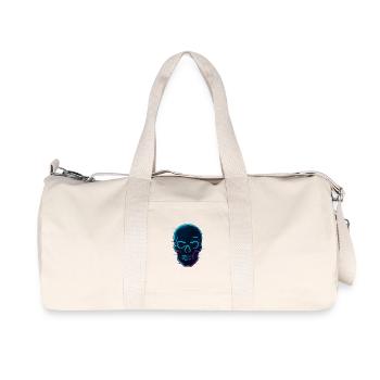 Neon Cyber Skull Design - Recycled Canvas Sports Bag by Stanley/Stella - natural - Front
