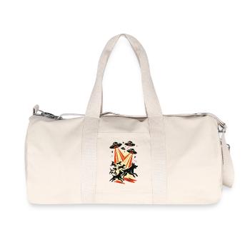 Extraterrestre OVNI OVNI Chiens Galactiques Faisceau Cadeau - Sac de sport en toile recyclée Stanley/Stella - blanc naturel - Devant