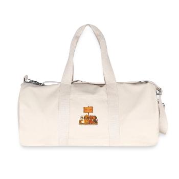 chiens en costume d’Halloween Trick or Treat signe - Sac de sport en toile recyclée Stanley/Stella - blanc naturel - Devant
