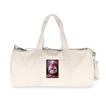 Costume d'oiseau coloré avec une esthétique de style urbain - Sac de sport en toile recyclée Stanley/Stella - blanc naturel - Devant