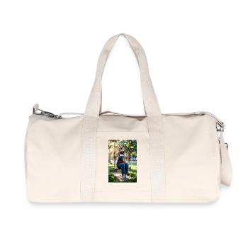 Humanoid Kangaroo on Swing - Recycled Canvas Sports Bag by Stanley/Stella - natural - Front