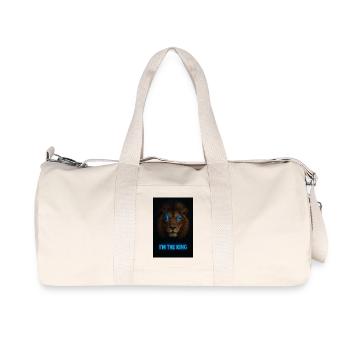 Löwenkopf mit blauer Magie und Titel - Recycelte Canvas-Sporttasche von Stanley/Stella - Naturweiß - Vorne