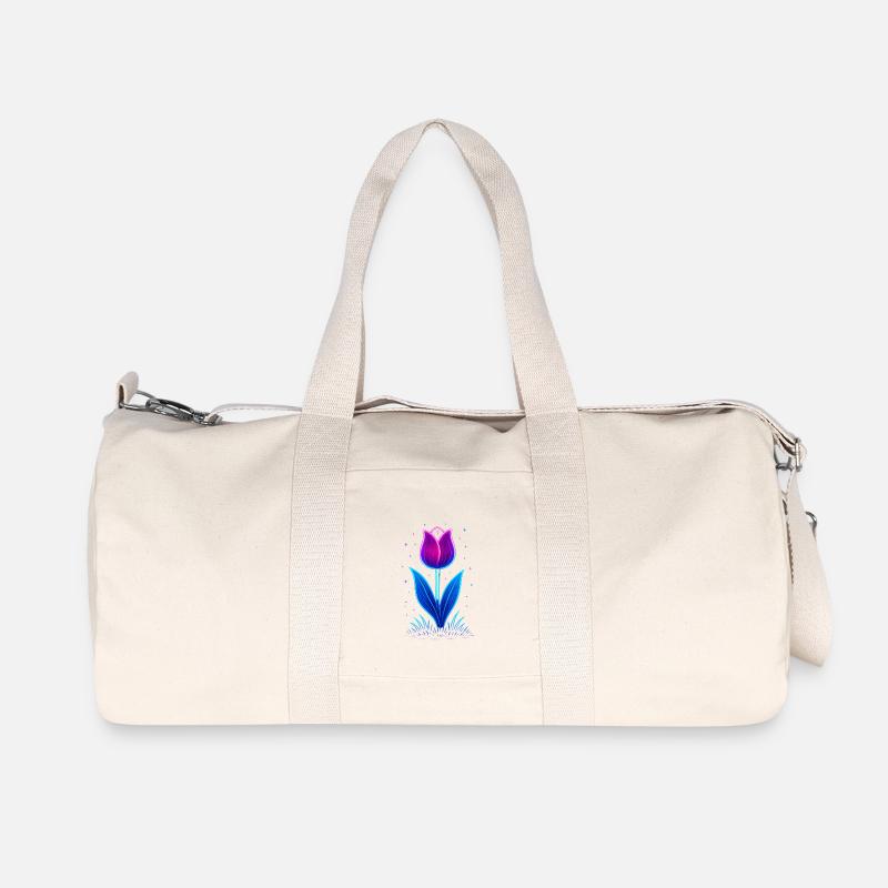 Neon Tulpe - Recycelte Canvas-Sporttasche von Stanley/Stella - Naturweiß