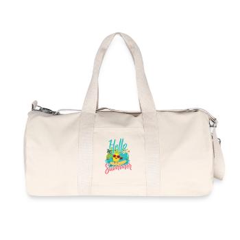 Sommerlicher Surf-Pineapple mit Sonnenbrille - Recycelte Canvas-Sporttasche von Stanley/Stella - Naturweiß - Vorne