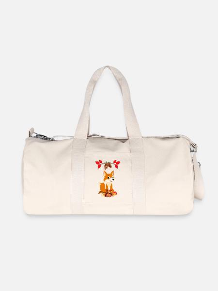 Fuchs  - Recycelte Canvas-Sporttasche von Stanley/Stella - Naturweiß
