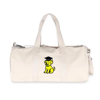 Bachelor Hund / Diplom Hund - Recycelte Canvas-Sporttasche von Stanley/Stella - Naturweiß - Vorne