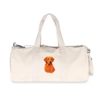 Watercolor Fox red Labrador PopArt - Recycled Canvas Sports Bag by Stanley/Stella - natural - Front
