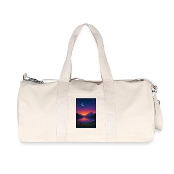 Moonlit Night at the Mountain Lake - Recycled Canvas Sports Bag by Stanley/Stella - natural - Front