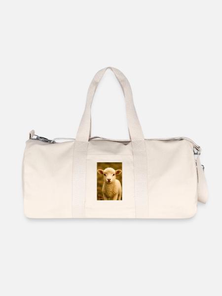 Tiere, Lämmer - Recycelte Canvas-Sporttasche von Stanley/Stella - Naturweiß