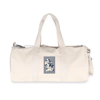 Blue Robot Warrior - Recycled Canvas Sports Bag by Stanley/Stella - natural - Front