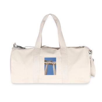 Ancient columns under blue sky, Acropolis - Recycled Canvas Sports Bag by Stanley/Stella - natural - Front