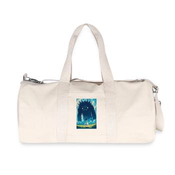 A girl faces a monster - Recycled Canvas Sports Bag by Stanley/Stella - natural - Front