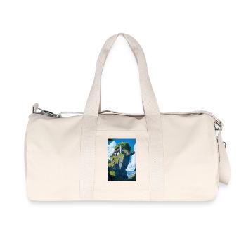 Mountain house landscape - Recycled Canvas Sports Bag by Stanley/Stella - natural - Front