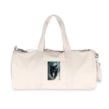 Illustration of a panther - Recycled Canvas Sports Bag by Stanley/Stella - natural - Front