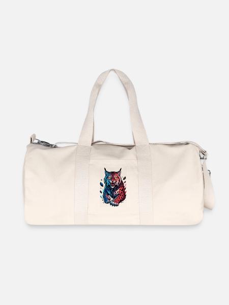 Luchs im Angriff - Recycelte Canvas-Sporttasche von Stanley/Stella - Naturweiß