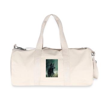 Illustration of a wolf - Recycled Canvas Sports Bag by Stanley/Stella - natural - Front