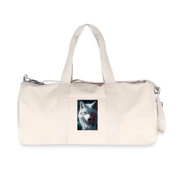 Illustration of a wolf - Recycled Canvas Sports Bag by Stanley/Stella - natural - Front