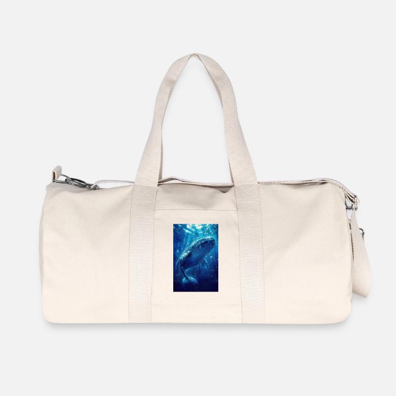 Illustration eines Wals - Recycelte Canvas-Sporttasche von Stanley/Stella - Naturweiß