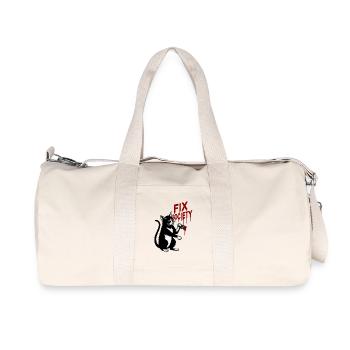 Graffiti Cat Fix Society - Recycled Canvas Sports Bag by Stanley/Stella - natural - Front