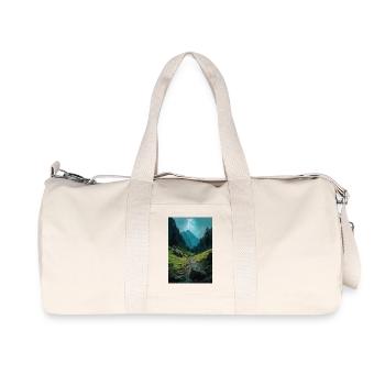 Illustration of a natural landscape - Recycled Canvas Sports Bag by Stanley/Stella - natural - Front