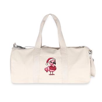 Noël flamant rose - Sac de sport en toile recyclée Stanley/Stella - blanc naturel - Devant