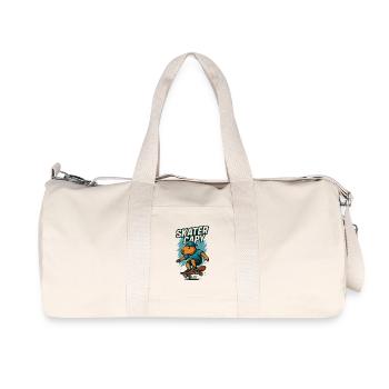 Skater Capy – Cool Capybara Skate - Recycelte Canvas-Sporttasche von Stanley/Stella - Naturweiß - Vorne