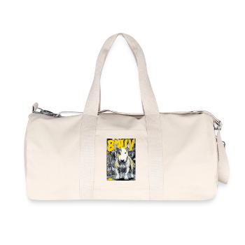 Bull Terrier – Chien des rues urbain dans le style BD - Sac de sport en toile recyclée Stanley/Stella - blanc naturel - Devant