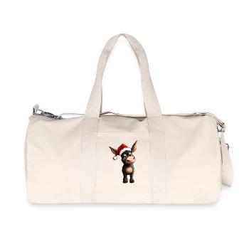 Esel Weihnachten - Recycelte Canvas-Sporttasche von Stanley/Stella - Naturweiß - Vorne