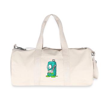 Monster Dose Cartoon Comic - Recycelte Canvas-Sporttasche von Stanley/Stella - Naturweiß - Vorne