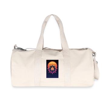 Feuille de cannabis Sun Mandala - Sac de sport en toile recyclée Stanley/Stella - blanc naturel - Devant