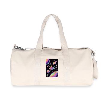 Schéma du cannabis spatial psychédélique - Sac de sport en toile recyclée Stanley/Stella - blanc naturel - Devant