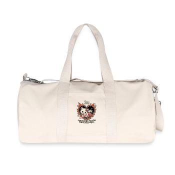 La chaîne de flammes du cœur du chat de Leo - Sac de sport en toile recyclée Stanley/Stella - blanc naturel - Devant