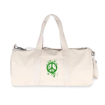 Symbole de la Paix en Fleurs - Sac de sport en toile recyclée Stanley/Stella - blanc naturel - Devant