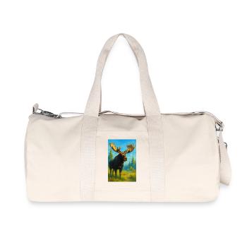 Orignal coloré dans la forêt ensoleillée - Sac de sport en toile recyclée Stanley/Stella - blanc naturel - Devant